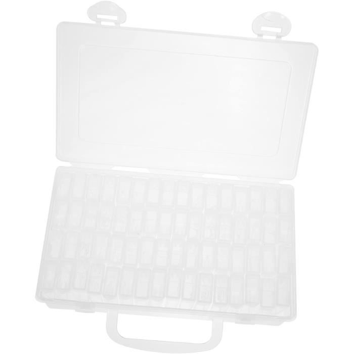 Boîte Rangement Diamant Broderie Helweet - 56 Cases Transparentes - Pour Perles Point De Croix