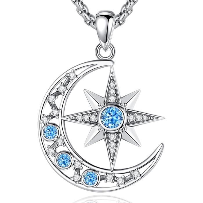 Eudora Harmony Ball Collier Somme Et Lune Pour Femme Coquillage D Ormeau Etoile De Lune Pendentif Croissant De Lune Bijoux A4102 Achat Vente sautoir et collier Eudora Harmony Ball Collier Somme Et