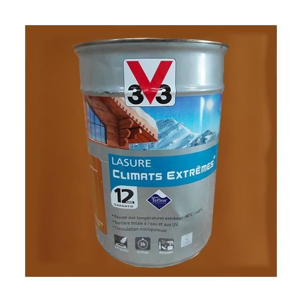 v33 lasure climats extremes 12ans chene dore 5 l cdiscount bricolage