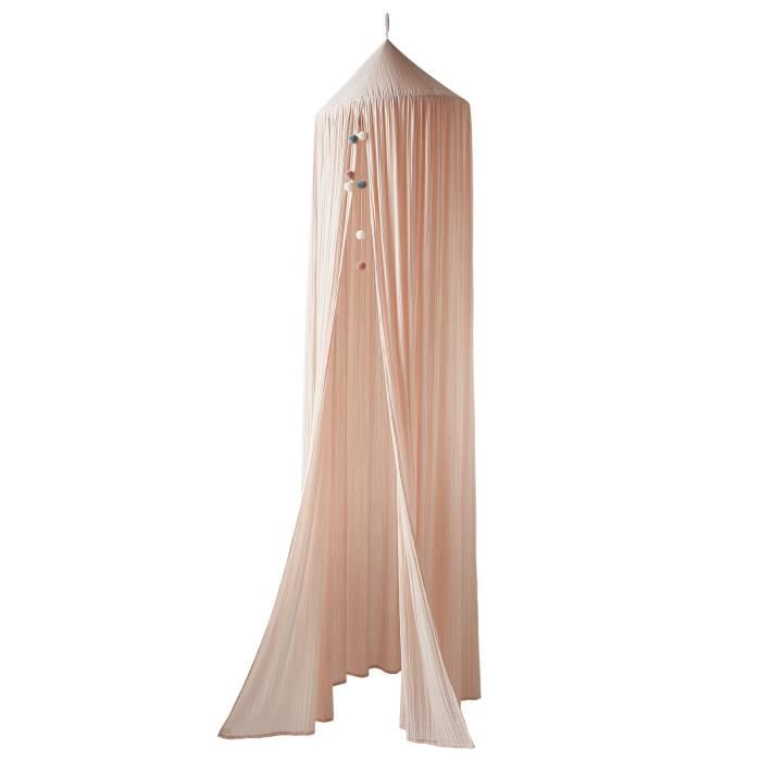 VERTBAUDET Ciel de lit en gaze de coton EAU DE ROSE rose TU