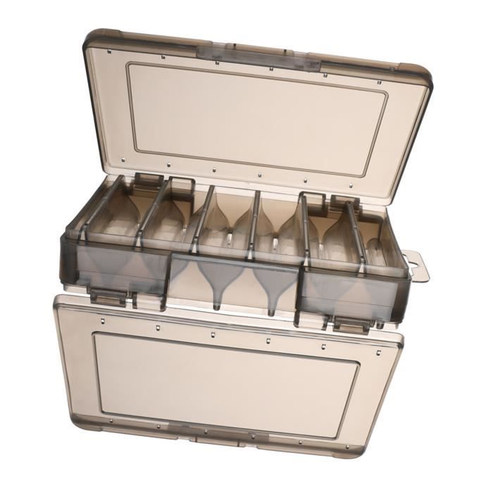 Lot De 2 Boîtes à Bijoux En Plastique Transparent à Double Couche Pour Boucles Oreilles Colliers Bagues Perles Articles De Peche Bijoux 96297594