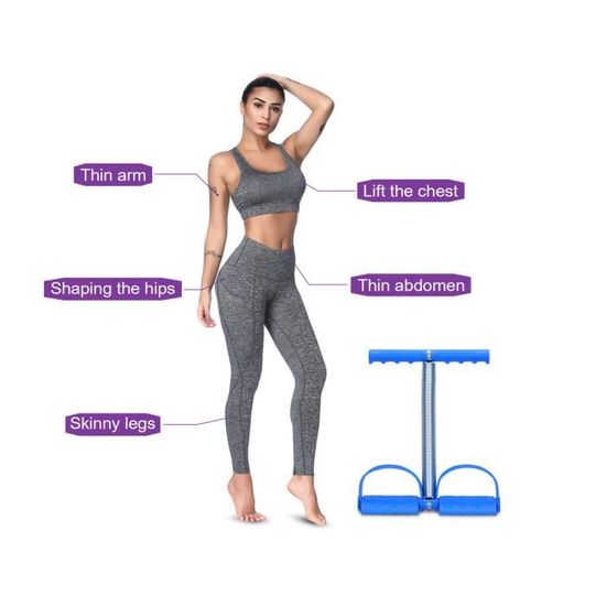 Rameur élastique Wkuk - Appareil De Fitness Multifonction Avec Poignées Et Pédales Pour Renforcer Abdos, Jambes Et Bras