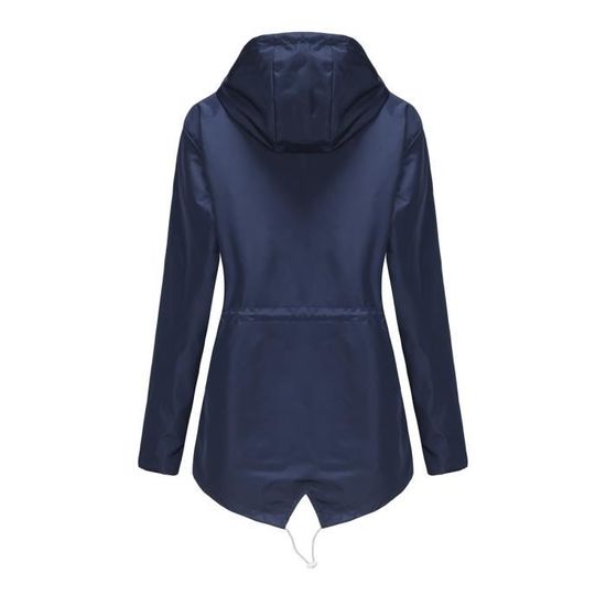 Trench Coat Femme Grande Taille Avec Capuche - Veste Coupe-vent Décontractée Mi-saison, Poches