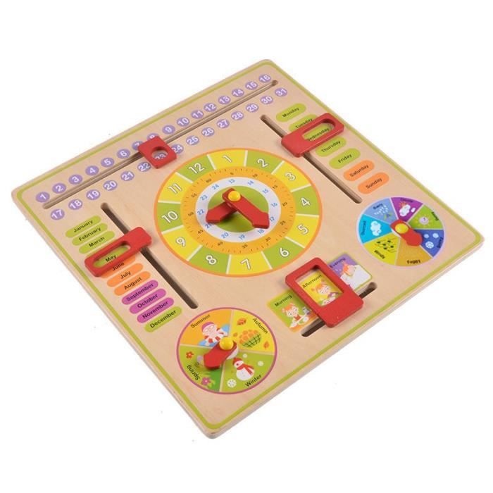 Jouet Modèle D'horloge en Bois pour Apprendre Le Temps et Les Couleurs pour Les Enfants de Plus de 3 Ans, Jouet éducatif, Diamètre 10 Cm, Matériau Sûr Jouet Modèle D'horloge en Bois pour Apprendre Le Temps et Les Couleurs pour Les Enfants de Plus de 3 Ans, Jouet éducatif, Diamètre 10 Cm, Matériau Sûr