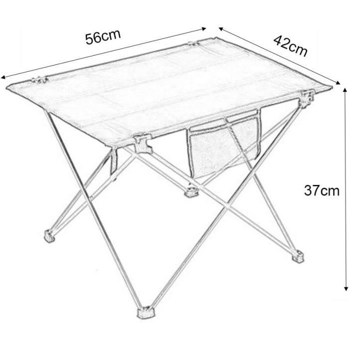 Table Pliante extérieure Table Pliante Randonnée Pique-Nique Plage-Patio  Camping en Plein air Bureau léger en Aluminium[630] - Cdiscount Sport