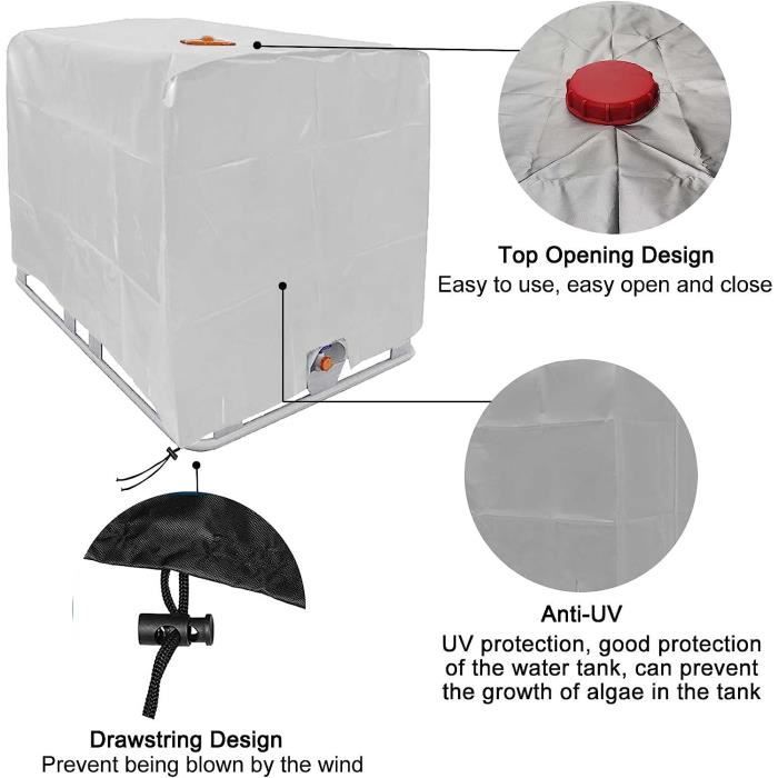 Bache Cuve 1000l, Collecteurs D'eau de Pluie Bache, Adapté au Réservoir — free download