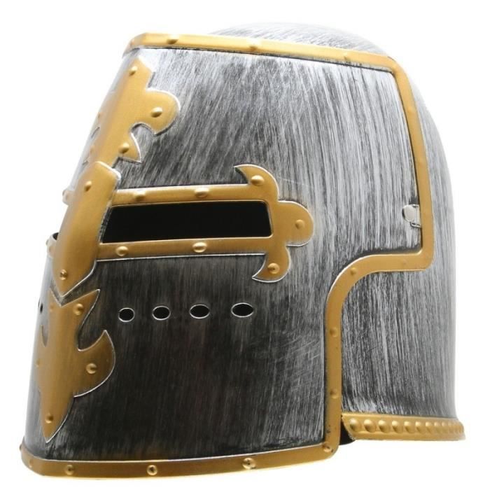 Casque De Chevalier Médiéval – Grand Helm Réplique Plastique Incassable, Jeu De Rôle Enfant Et Adulte, Fabriqué En UE