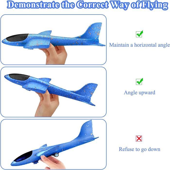 Mousse avion,12cm randomly 3pcs--Planeur D'avion À Lancer De 12 À 48cm