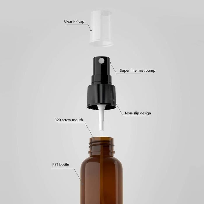marque generique - Vaporisateur vide de bouteille vide contenant des  bouteilles vides 200ml clair + noir - Maquillage et coiffure - Rue du  Commerce
