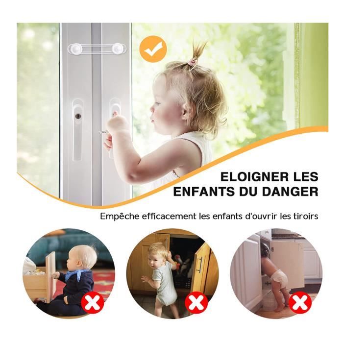 Bloc placard Bebe - WOVTE - Sécurité Placard Enfant - Loquets pour Porte et  Fenêtre - Cdiscount Puériculture & Eveil bébé