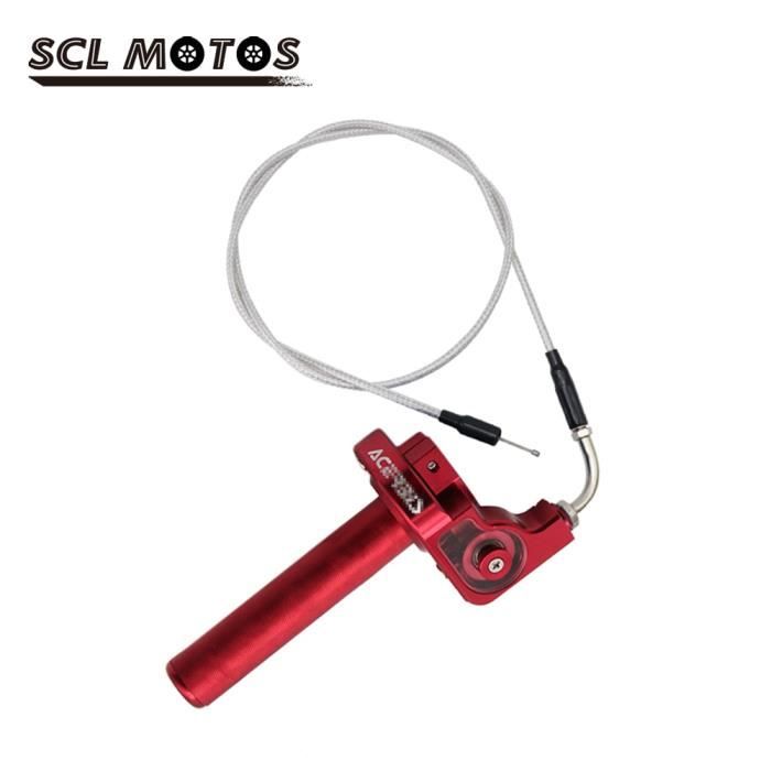 SCL MOTOS-Poignée d'accélérateur à gaz visuelle pour moto, guidon de vélo,  poignée torsadée universelle, aluminium CNC, 22mm, Hurbike, Scooter, D343,  7/8 pouces - AliExpress