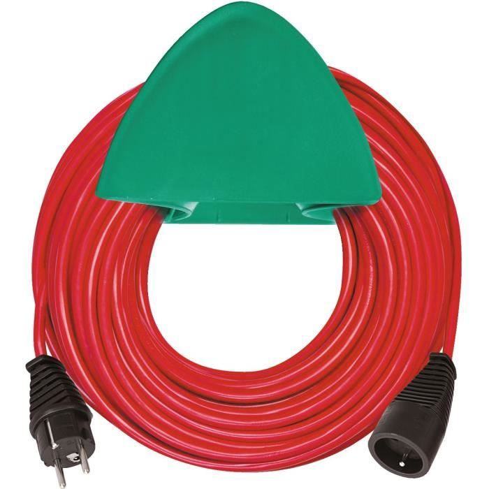 Câble D'extension Brennenstuhl 10m - Rouge - Prise Sécurisée - Intérieur