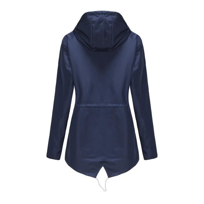 Wantdo Femme Trench-Coat Grande Taille Veste Coupe-Vent Manteau