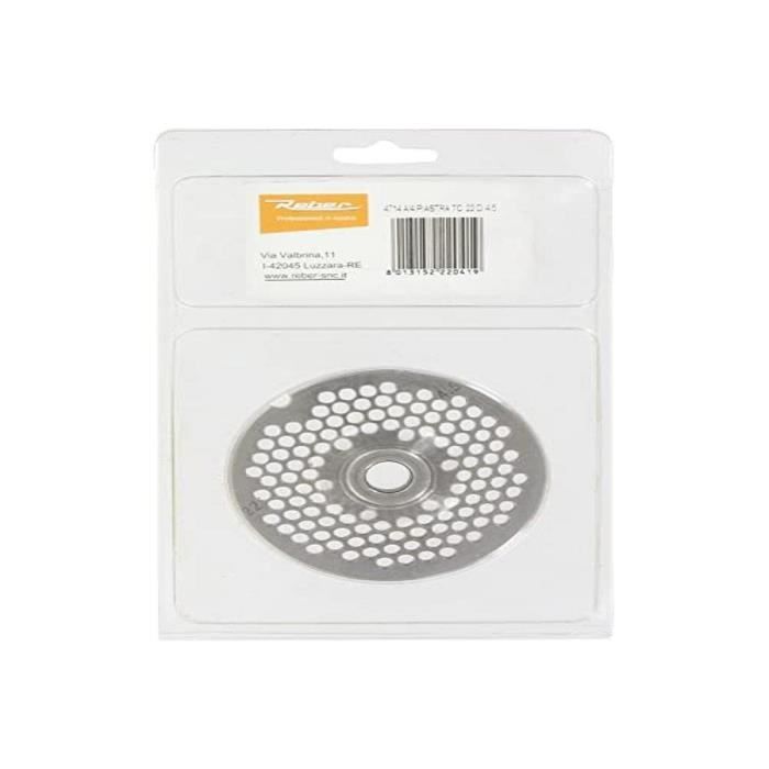 Grille Perforée en Acier pour Hachoir à Viande Reber N°12 - Diamètre 10mm | Duhallé