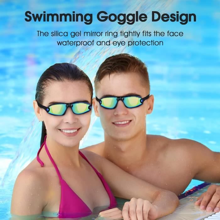 Lunettes De Natation Cooloo - Large Champ De Vision, étanches Et Anti-buée - Pour Adultes