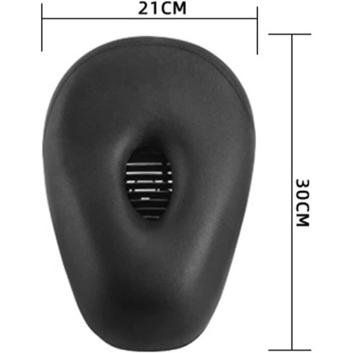 Selle De Vélo Large Sans Nez – Cuir PU, Rembourrage Silicone, Amorti Par Billes En Caoutchouc, Universelle