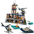 LEGO® 60419 City La Prison de la Police en Haute Mer, Jouet avec Hélicoptère et Bateau, 7 Minifigurines et Figurine de Chien-2