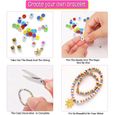 4500PCS Perles pour Bracelet, Perles pour Bracelet Coloré, Kit Perles pour Bricolage Fabrication avec Boîte de Rangement-2