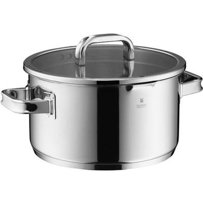 Casserole à Vapeur Avec Panier Inox 16 Cm - Induction Compatible - Couvercle En Verre - 2 Litres