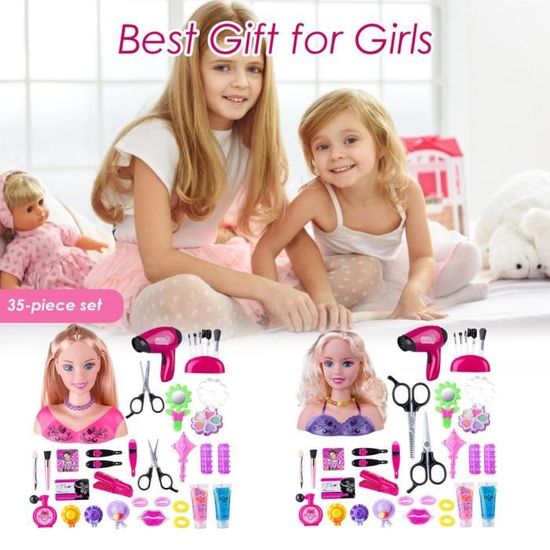 Tete A Coiffer Maquiller Jouet Enfant Fille 4 5 6 7 8 Ans Tête De