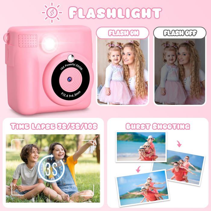 GKTZ Appareil Photo Enfants Caméra Numérique pour Enfants Enregistreur