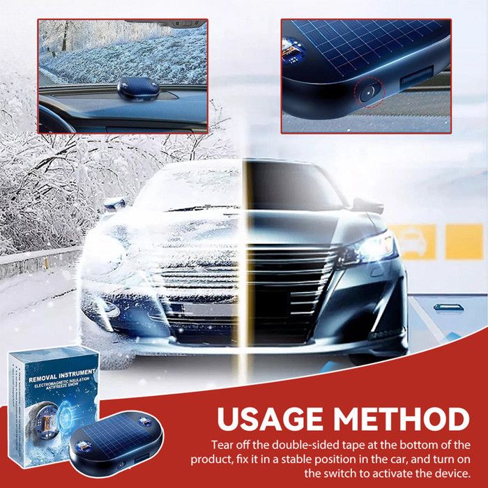 Lot De 3 Dégivreurs Moléculaires Solaires Électromagnétiques - Chauffage Cinétique Portable Pour Voiture Dégivreur Anti Gel
