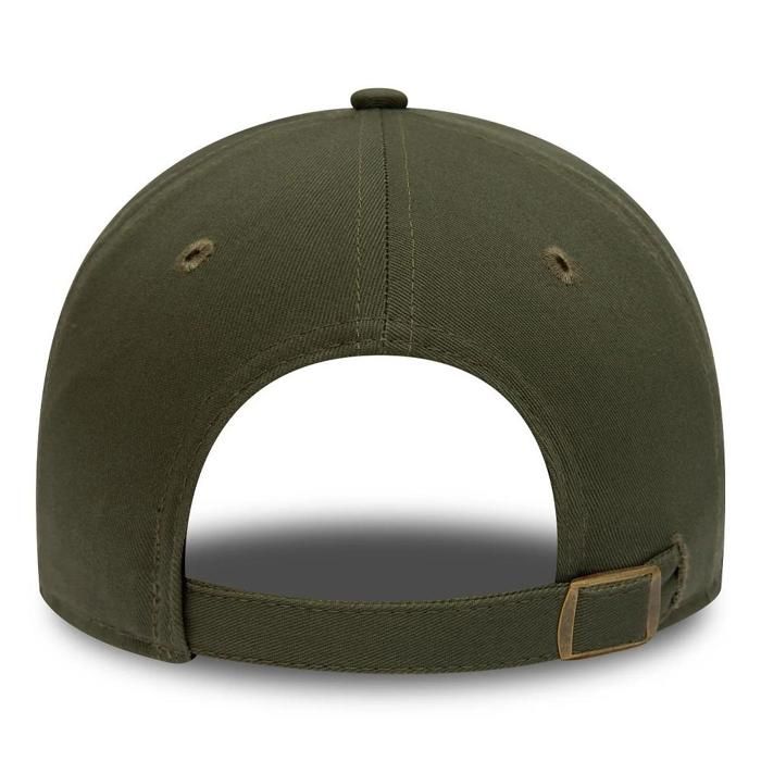 Casquette courbée verte ajustable 9FORTY Essential Melton Wool Los Angeles Dodgers MLB New Era