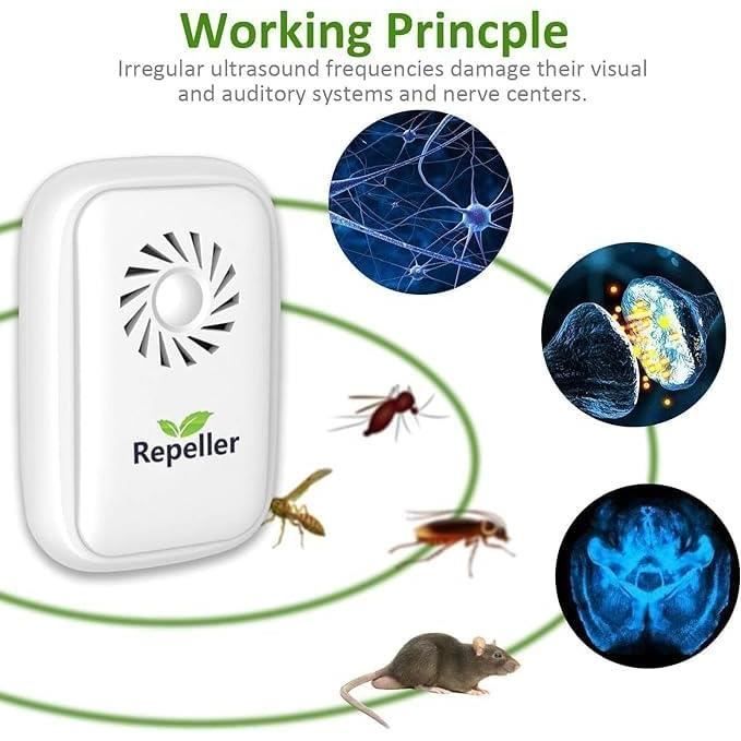 Ultrason Souris Et Rats Lot De 6 - Repulsif Ultrason Moustique Repulsif Ultrason Anti Moustique Ultrason Ultrason Souris Repulsif Fourmis Repulsif Souris Repulsif Araignee Utrason Rat