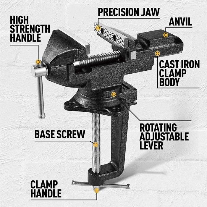 Étau De Montage Mouches Vintage DH Thompson – Base Piédestal Lestée, USA