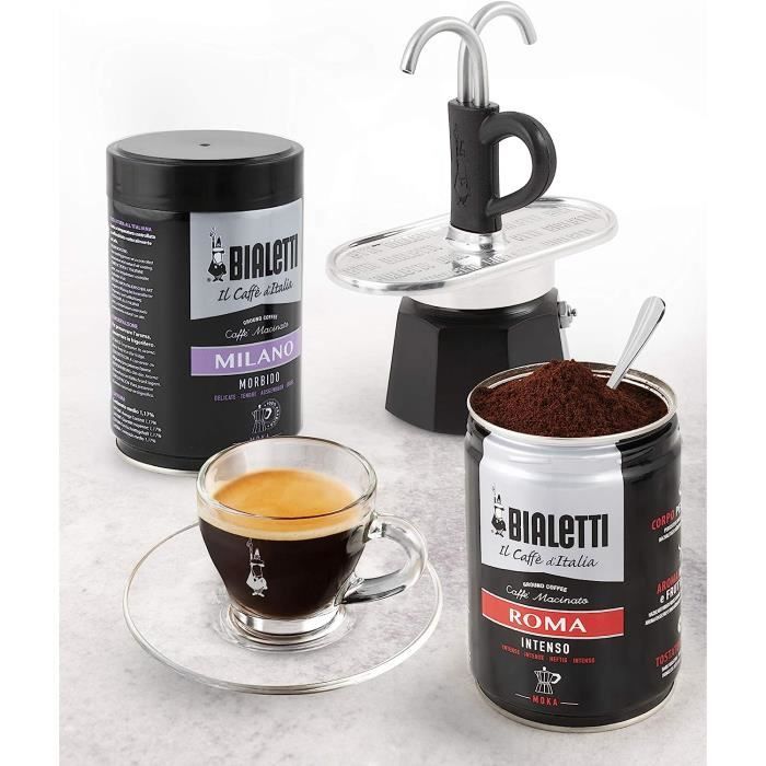 Cafetière Italienne Bialetti Mini Express - 2 Tasses, Aluminium, Design Kandinsky