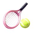 1 Ensemble de raquettes de tennis modèle de balle Mini Raquettes de Couleur  raquette de tennis - cadre de tennis-3