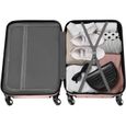 TECTAKE Set de valises rigides Cleo 4 pièces avec pèse-valise - or rose-3