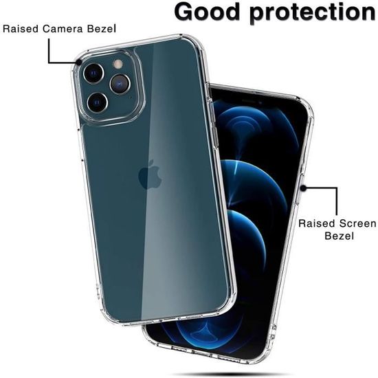 Housse Silicone Compatible Avec IPhone 12 Pro Max  6.7  Ultra Transparente Vshop