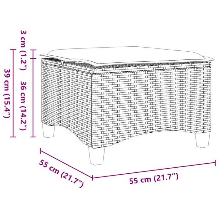 VidaXL Tabouret de jardin 4 en 1 et bac de rangement 58,5x24x29,5cm PP
