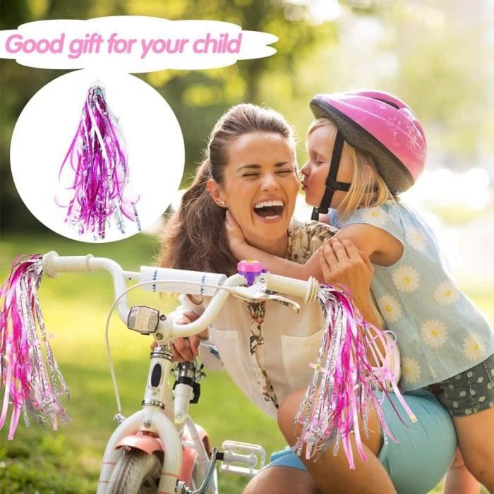 1 Paire De Pompons Colorés Pour Guidon Vélo/scooter – Tissu Résistant, Arc-en-ciel, 18 G, Pour Enfants Et Adultes