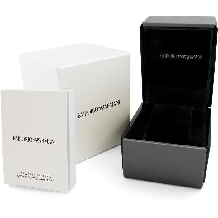 EMPORIO ARMANI Montre Chronographe Quartz Homme Acier inoxydable Ton Bornze Date AR11169 bronze Achat vente montre Homme Adulte Gris Acier Cdiscount