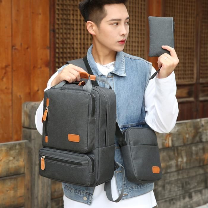 Sac Dos hommes et femmes 3 en 1 Sac Dos Ado sac Universit