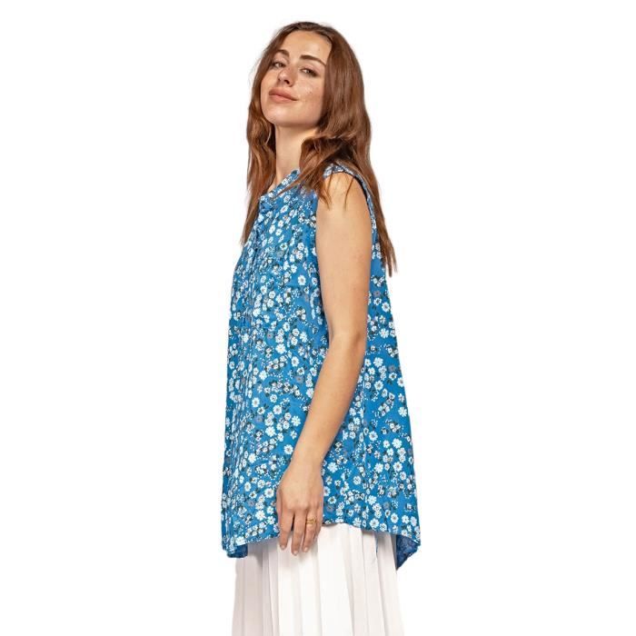 Tunique femme sans manche Tunique femme motifs fleurs Taille 38 42 Bleu ciel Cdiscount Boutique Erotique