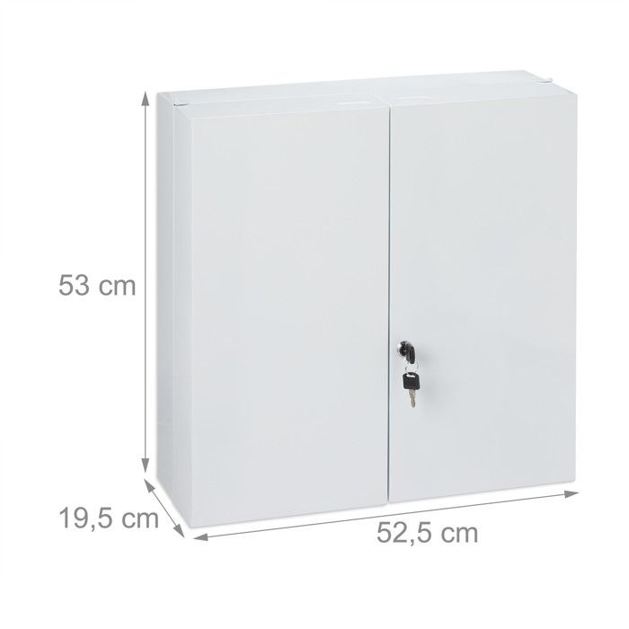 Relaxdays Armoire à pharmacie XXL, verrouillable, 11 compartiments Relaxdays Armoire à pharmacie XXL, verrouillable, 11 compartiments