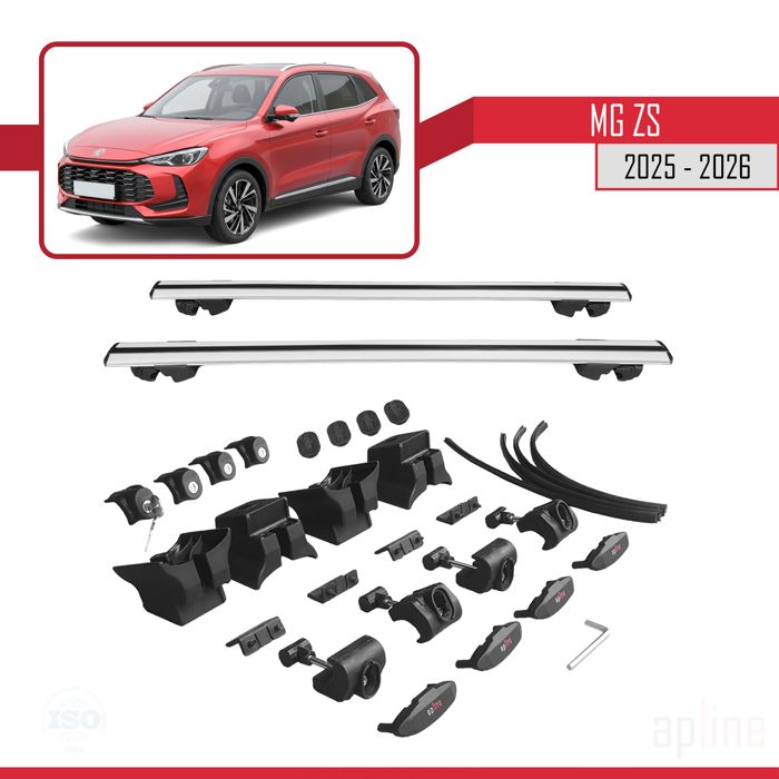 Barres De Toit Hook Compatibles Skoda Elroq 2025 - Porte-Bagages Aluminium Gris 2 Barres