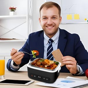 Boîte Repas Chauffante Rechargeable | 1,3 L, Batterie 16000 MAh | Contrôle Température, USB-C