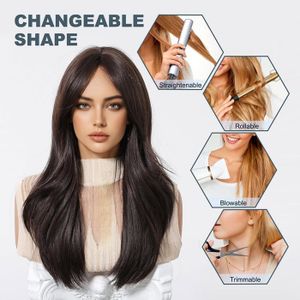 Perruque Femme Longue Blonde Mèchée Très Clair JENNIFER - Synthétique, Ondulée, Neuve Avec étiquettes