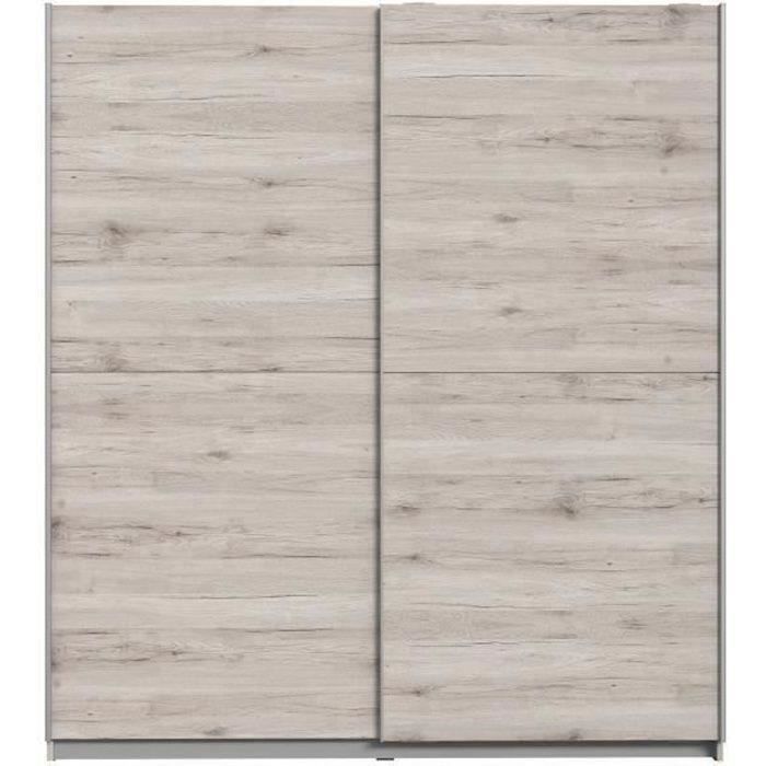 Ulos Armoire De Chambre Style Contemporain Decor Chene Cendre