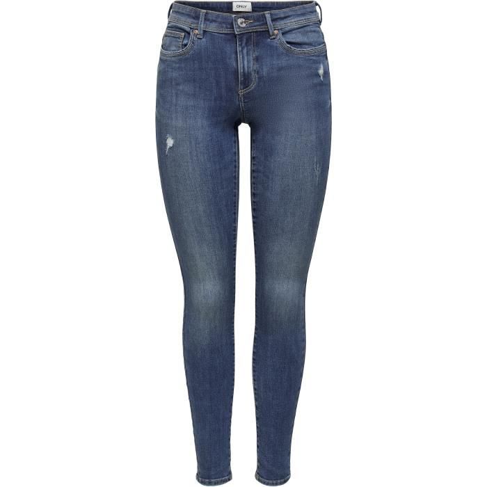 Jean skinny bleu femme clearance