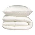 Pack linge de lit Microfibre - 1 Couette chaude 140x200 cm + 1 Oreiller 60x60 cm blanc-0