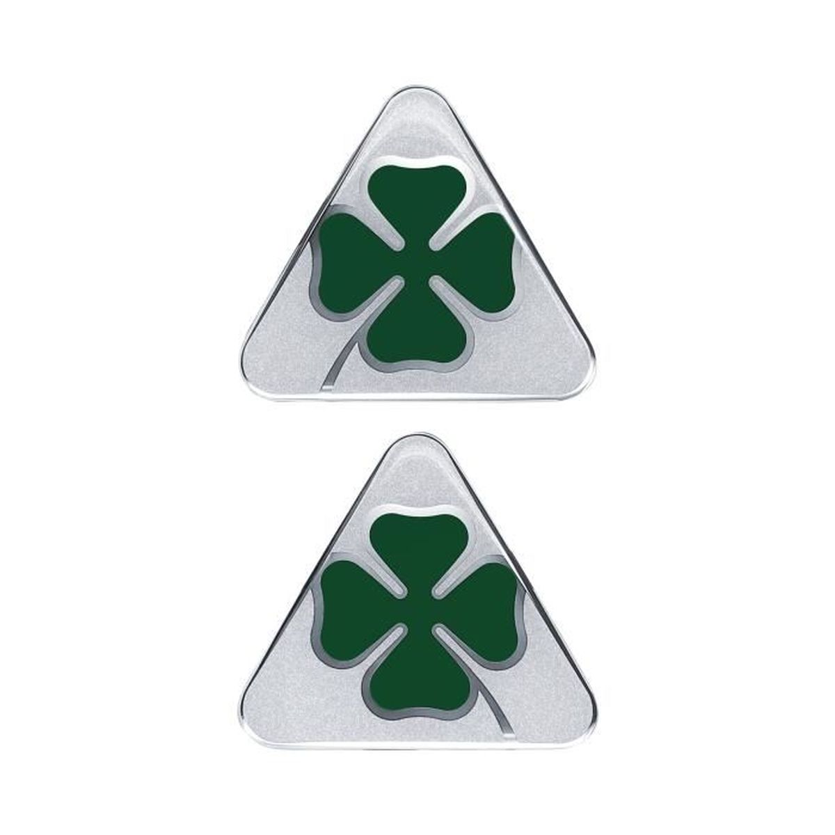 Autocollant 3D Alfa Romeo - Logo Officiel Blanc Et Noir - 75 Mm