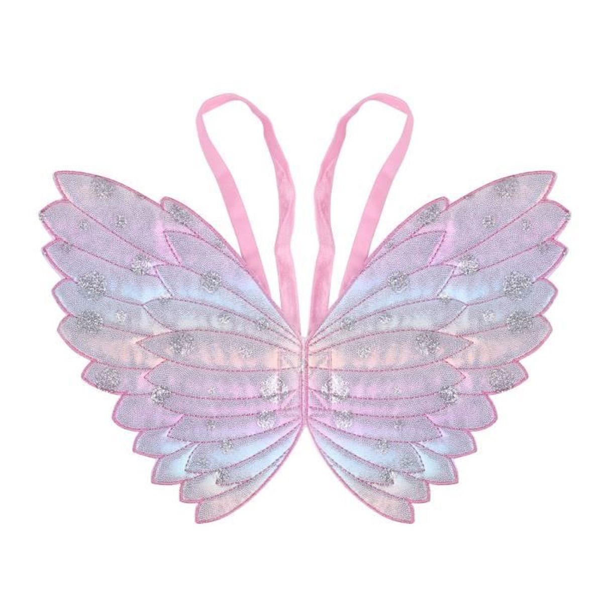 16,1 x 13,4 Pouces Ailes de Fée Papillon Pailleté Ailes de Fée à Paillettes d'Ange Papillon Blanc Taille Moyenne Accessoire de Déguisement Ange de Femme Fille pour Princesse de 3 à 8 Ans
