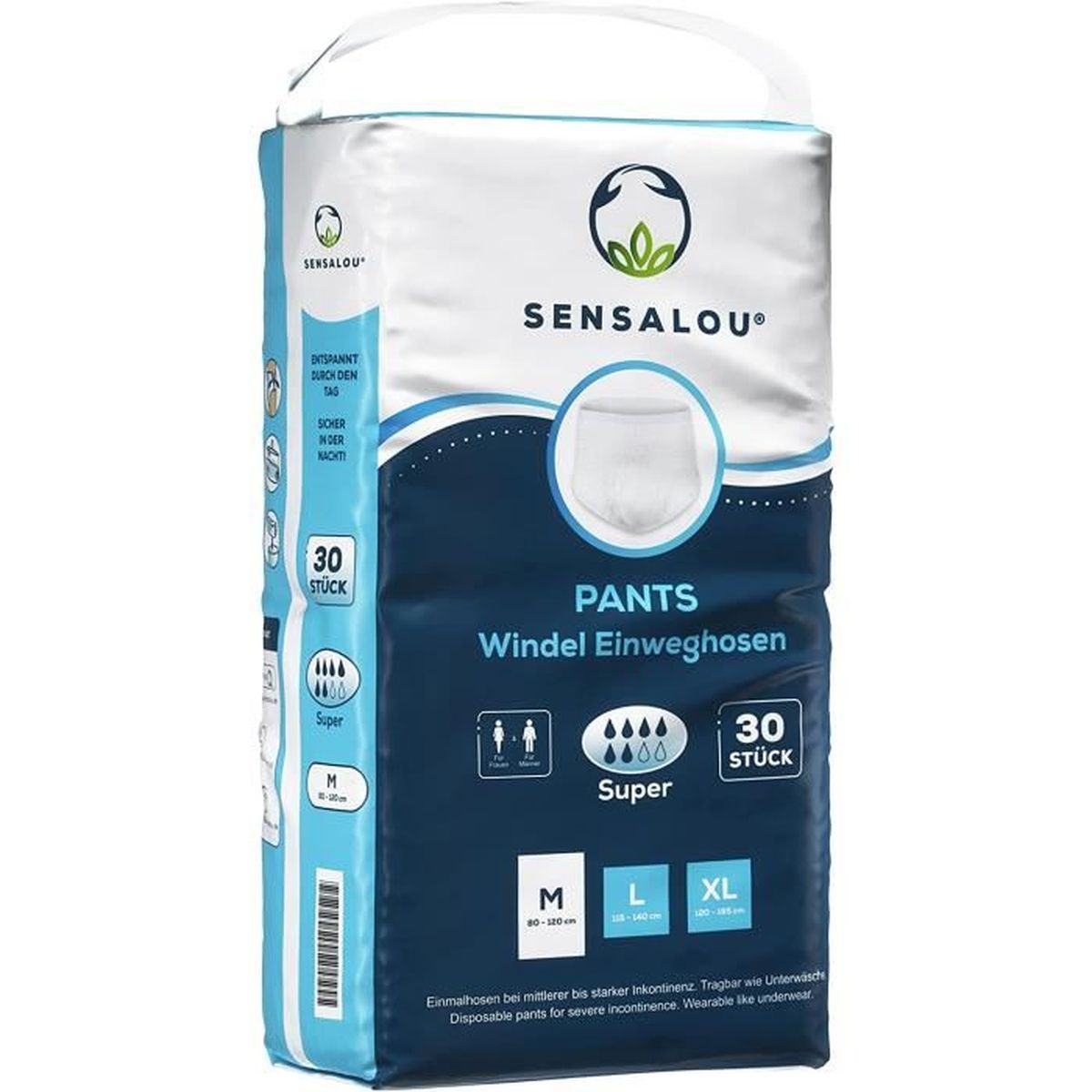 30 X Seni Classic Plus Extra Large Incontinence Pantalon Couche