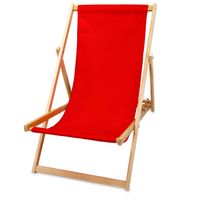 Chaise chilienne bois - AMAZINGGIRL - Rouge - Pliable - Pour jardin et extérieur