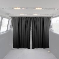 Rideau de séparation de cabine pour VW T6 Transporter 2015-2023 Noir Tissu
